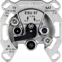 Kathrein ESU 57 Antennedoos Satelliet, TV, FM Inbouw (in muur) Loop through outlet