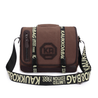 Kaukko Mens Casual Canvas Street Bag Messenger Shoulder Crossbody Bags