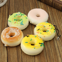 Kawaii Donuts Soft Squishy Cell Phone Chain Cute Strap