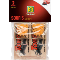 KB Home Defense Klassieke houten muizenval, 2 stuks