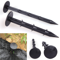 10 Stks / pak Zwart PP Mulch Shading Ongediertebestrijding Tuin Grond Nagel Plastic Film Bevestigingsgereedschap