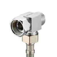 Kcasa™ Copper Three Way Connection Angle Valve Bathroom Kitchen Water Diverter Faucet Accessories