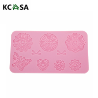 Kcasa Fondant Cake Silicone Lace Mold Decoration Butterfly Bows Flowers