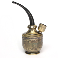 Kcasa Jd 128 Bronze Water Smoking Pipe Shisha Hookah Cigarette Holder Pipe Hookah Filter Cigarette Tube Tobacco Pipe