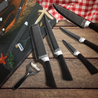 Kcasa Kc 3cr13i 6 Pieces 3cr13 Stainless Steel Kitchen Knife Set Chef Carving Cleaver Utility Knife