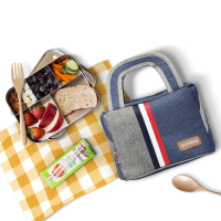 Kcasa Kc At262 Jeans Insulated Lunch Bag Travel Picnic Tote Zipper Cooler Bag Food Box Organizer