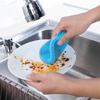 KCASA KC CS05 Multi purpose Silicone Dish Washing Cleaning Brush Scrubber Heat Resistant Pad Coaster