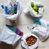 Kcasa Kc Fb03 3pcs Reusable Produce Bags Travel Shopping Washable Mesh Storage Bags