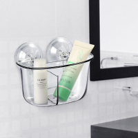 Kcasa Kc Ft88 Double Strong Vacuum Suction Cup Storage Box Rack Bathroom Shelf Wall Stand Rack