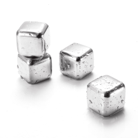 Kcasa Kc Icw8 Whiskey Stone Set Reusable Food Grade Stainless Steel Wine Cooling Cube 4 Cubes