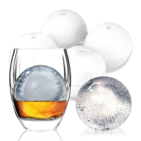 Kcasa Kc Im01 4 Spherical Round Silicone Ice Lattice Cube Mold Maker Tray Whiskey Cocktail Party
