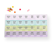 Kcasa Kc Js2801 Travel Monthly Pill Organizer 28 Tablets Box Travel Medicine Storage Case