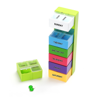 Kcasa Kc Js2804 7 Days Pill Box Organizer Portable Weekly Travel Medicine Storage Case