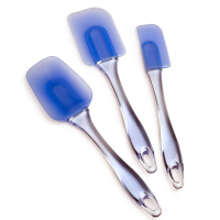 Kcasa Kc Sd38 Easy Flex 3 Pcs Silicone Spatula Set Nonstick Multifunction Blue Baking Kitchen Tools
