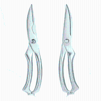 Kcasa Kc Ss7 One Hand Multi Function Kitchen Scissor Stainless Steel Chicken Bones Cutting Shear