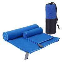 Kcasa Kc Tw168 Microfiber Towel Set 2 Pack Absorbent Quick Drying Antibacterial Beach Bath Towel With Mesh Bag For Swimming Travel Sports Camping