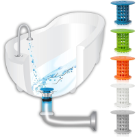 Kcasa Simply Multifunctional Bathromm Bathtub Drain Protector Hair Catcher