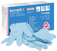 KCL Dermatril L 741 074110081C 100 stuk(s) Wegwerphandschoen Maat (handschoen): 10