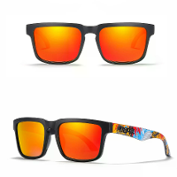 KDEAM Fashion Square Gepolariseerde Zonnebril Kleurrijke Lenzen UV400 Sport Zonnebril voor Buitenreizen,Rijden,Vissen