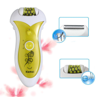 Kemei 2 In 1 Electric Epilator Hair Removal Shaver Tweezer Underarm Depilator