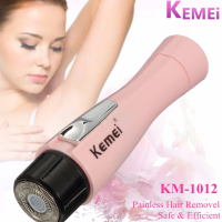 Kemei Km 1012 Mini Waterproof Hair Removal Armpit Hairs Shaver Portable Dry Battery