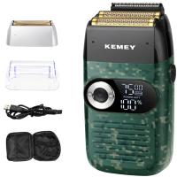 Kemei KM 2027 Elektrische Scheerapparaat Trimmer Haartrimmer Voor Mannen LCD Display 2 in 1 Mes Scheerapparaat