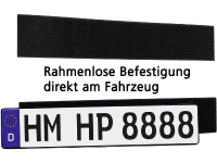 Kentekenhouder met klittenband Zwart HP AutozubehÃ¶r