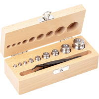Kern 354 02 Gewichtenset 354 02, OIML klasse M2, nominale waarde 1 g   50 g, knop, roestvrij staal fijngedraaid, in houten etui