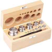 Kern 354 05 Gewichtenset 354 05, OIML klasse M2, nominale waarde 1 g   500 g, knop, roestvrij staal fijngedraaid (OIML), in houten etui