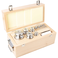 Kern 354 08 Gewichtenset 354 08, OIML klasse M2, nominale waarde 1 g   5 kg, knop, roestvrij staal fijngedraaid (OIML), in houten etui