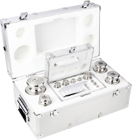 Kern 354086 Gewichtenset 354 086, OIML klasse M2, nominale waarde 1 g   5 kg, knop, roestvrij staal fijngedraaid, in aluminium etui