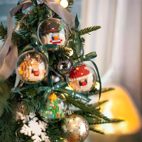 Kerst DIY Mini Bouwblokset Kerstman Sneeuwman Rendier Kerstboom Feestcadeaus voor Decoraties Creatieve Assembleerset
