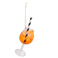 Kerstbal Aperol   oranje glas   15,6x7,6x5,8 cm   Leen Bakker