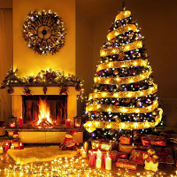 Kerstboomdecoratie lint LED stringverlichting Kerstboomdecoratielint LED lampjes Stringverlichting met cadeauverpakking