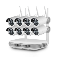 KERUI H.265 8CH WIFI Draadloze MINI NVR 3MP Beveiligingscamera Systeem Outdoor Video Surveillance Kit Gezichtsdetectie R