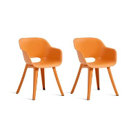 Keter Akola Tuinstoelen   2 stuks  56.5X55x80cm   Oranje