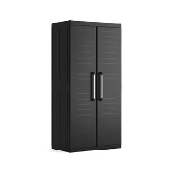 Keter Detroit XL Hoge Kast   4 planken   89x54x182cm   Zwart