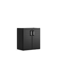 Keter Detroit XL lage Kast   2 planken   89x54x93cm   Zwart