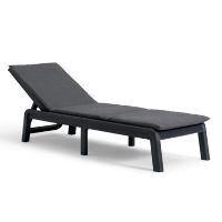 Keter Mallorca Ligbed   inclusief kussen   187.5X58x29cm   Antraciet