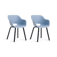 Keter Noa Tuinstoel   2 stuks   55x56.5X80cm   metalen onderstel   Blauw