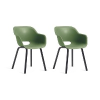 Keter Noa Tuinstoel   2 stuks   55x56.5X80cm   metalen onderstel   Olijfgroen