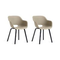 Keter Noa Tuinstoel   2 stuks   55x56.5X80cm   metalen onderstel   Zand