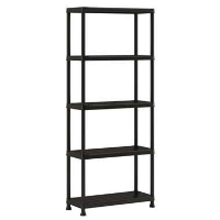 Keter Plus shelf 75/5   5 Planken   75x32x176 cm   Zwart