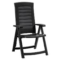 Keter   Terrasstoel Aruba   4 standen   grijs   90x61x60 cm   Leen Bakker