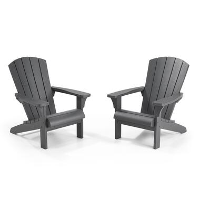 Keter Troy Adirondack Tuinstoel   set van 2   81x80x96,5cm   Zwart