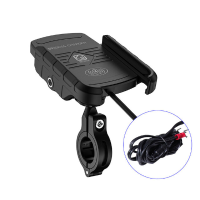 12V 24V Motorhouder met draadloos 15W opladen Elektrische fiets Snelle oplader Mobiele telefoon Draadloze houder Stuurbe