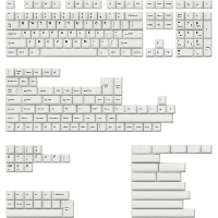 Keychron Cherry Profile Double Shot PBT Full Keycap Set   Black on White keycaps