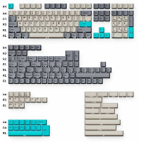Keychron Cherry Profile Double Shot PBT Full Keycap Set   Dolch Blue keycaps 219 stuks, ANSI & UK ISO Layout
