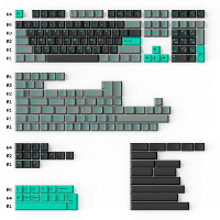 Keychron Cherry Profile Double   Shot PBT Full Set Keycaps   Hacker Mint