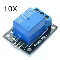 10 Stuks 5V Relaismodule 5 12V TTL signaal 1 kanaal Hoog niveau uitbreidingskaart